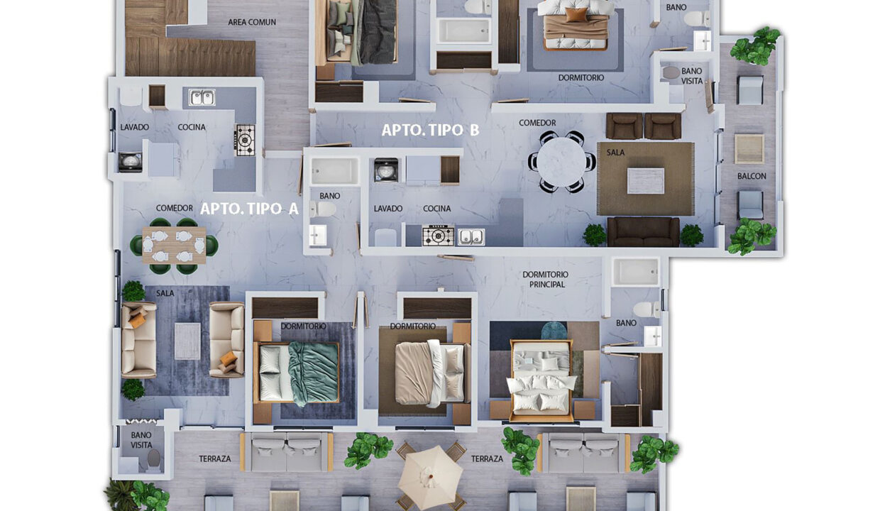 Apartamentos en venta de 1, 2 y 3 habitaciones en la Ave. Ecológica (3)
