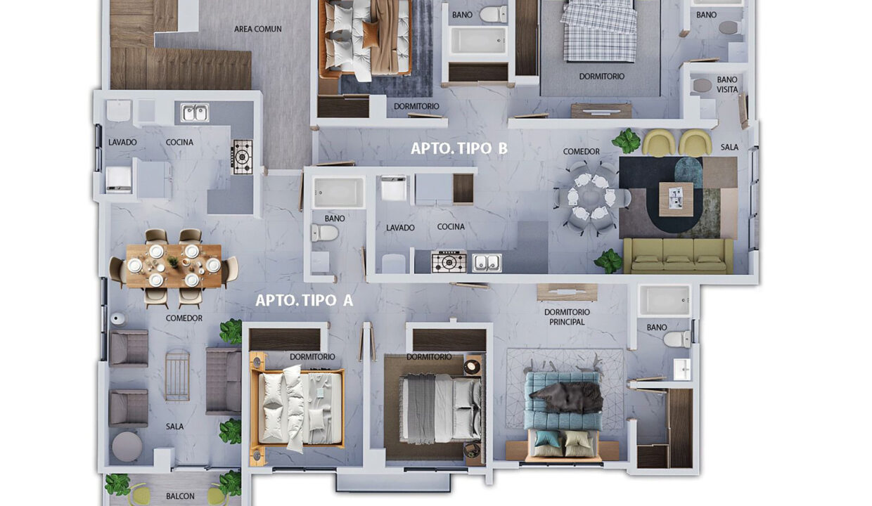 Apartamentos en venta de 1, 2 y 3 habitaciones en la Ave. Ecológica (5)