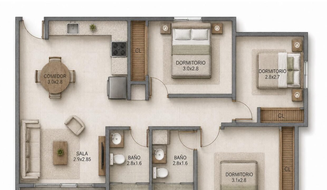Proyecto Residencial De Apartamentos A La Venta Ubicado En El Edén (15)
